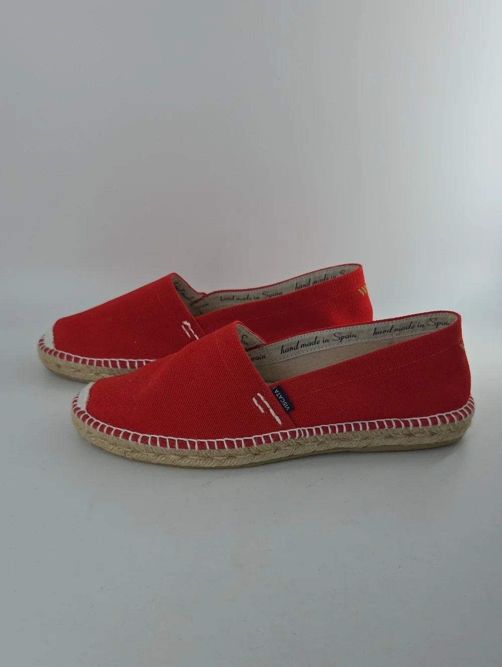 Women’s Red Canvas Espadrille Slip-On Size 43 LIKE NEW